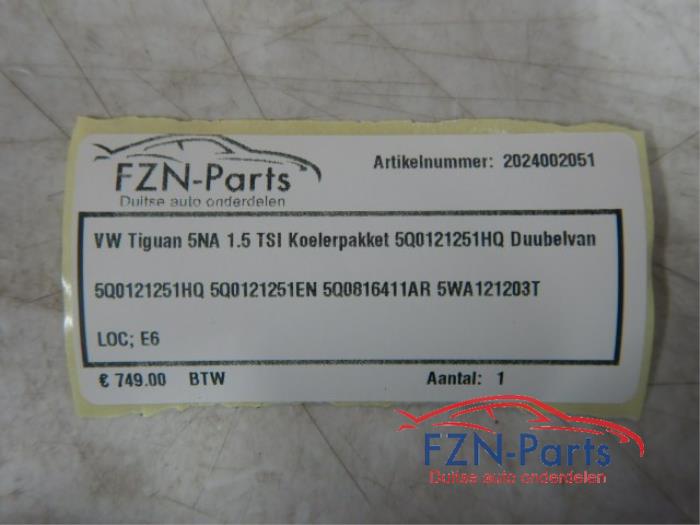 VW Tiguan 5NA 1.5 TSI Koelerpakket