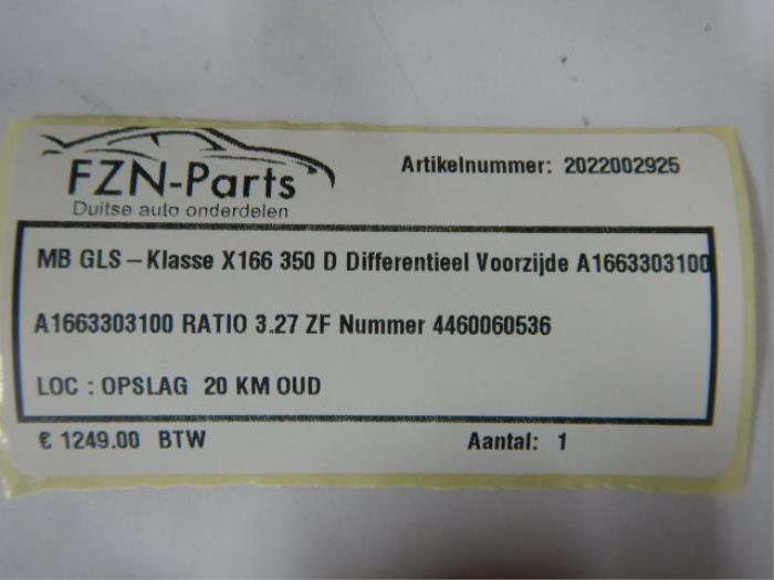 Differentieel achter Mercedes GLE (22733813)