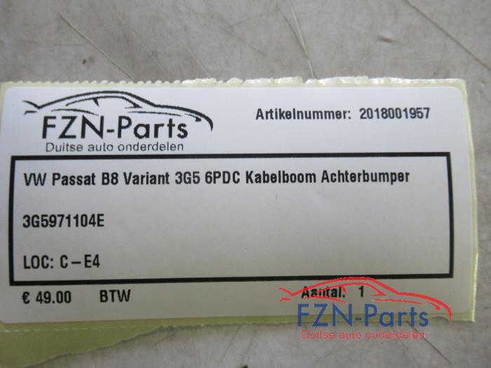 VW Passat B8 Variant 3G5 6PDC Kabelboom Achterbumper
