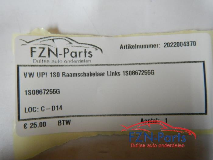 VW UP! 1S0 Raamschakelaar Links