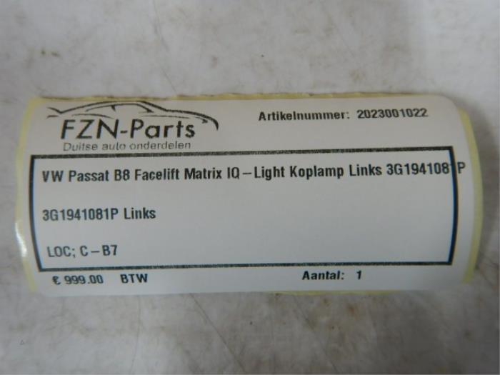 VW Passat B8 Facelift Matrix IQ-Light Koplamp Links