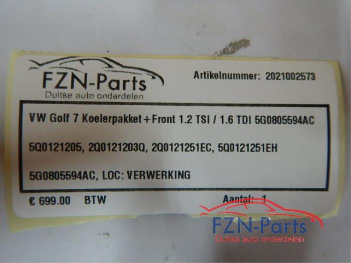 VW Golf 7 Koelerpakket + Front 1.2 TSI / 1.6 TDI
