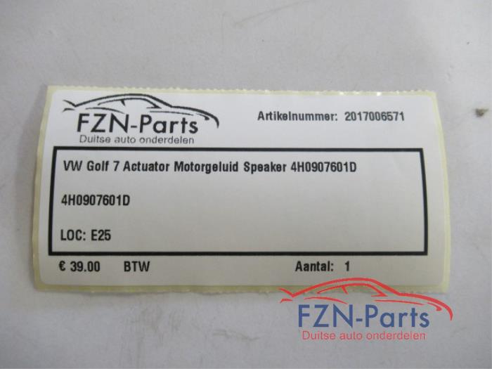 VW Golf 7 Actuator Motorgeluid Speaker