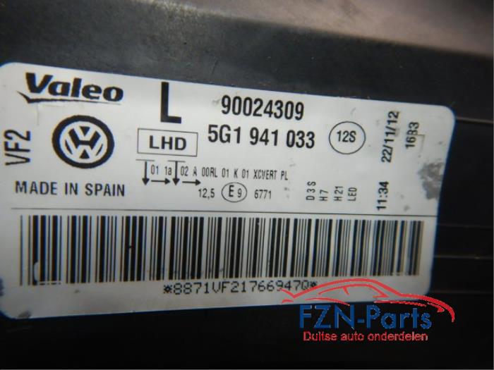 VW Golf 7 5G Xenon LED Koplamp Links