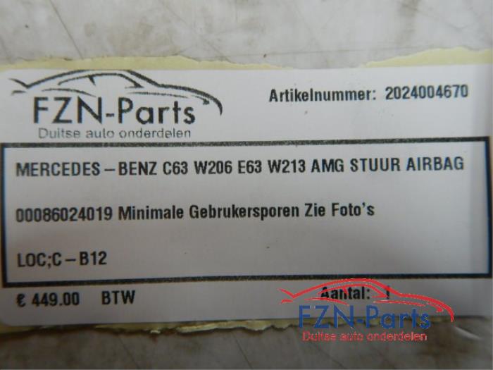 Mercedes-Benz C63 W206 E63 W213 AMG Stuurairbag Airbag