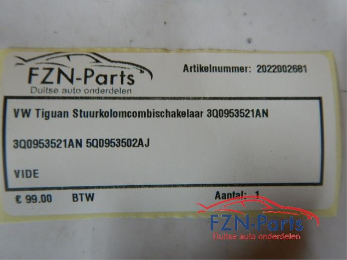 VW Tiguan Stuurkolomcombischakelaar