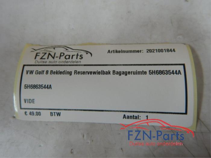 VW Golf 8 Bekleding Reservewielbak Bagageruimte