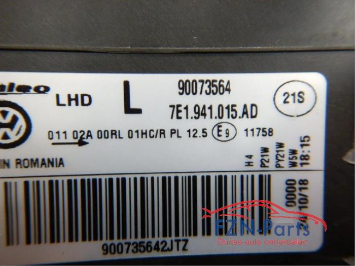 VW Transporter T6 Koplamp Links L H7