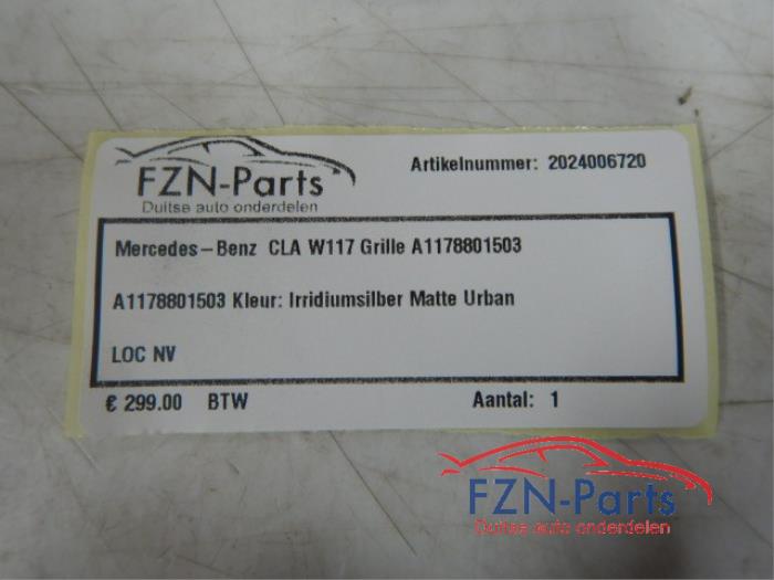 Mercedes-Benz CLA W117 Grille A1178801503 Kleur: Irridiumsilber Matte Urban