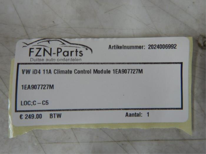 VW ID4 11A Climate Control Module