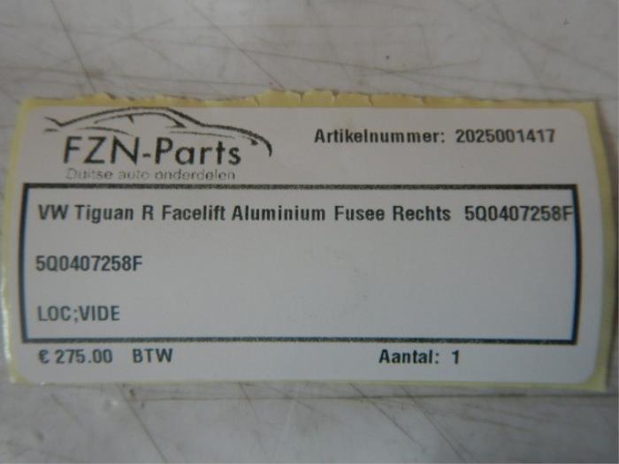 VW Tiguan 5NA R Facelift Aluminium Fusee Rechts-voor