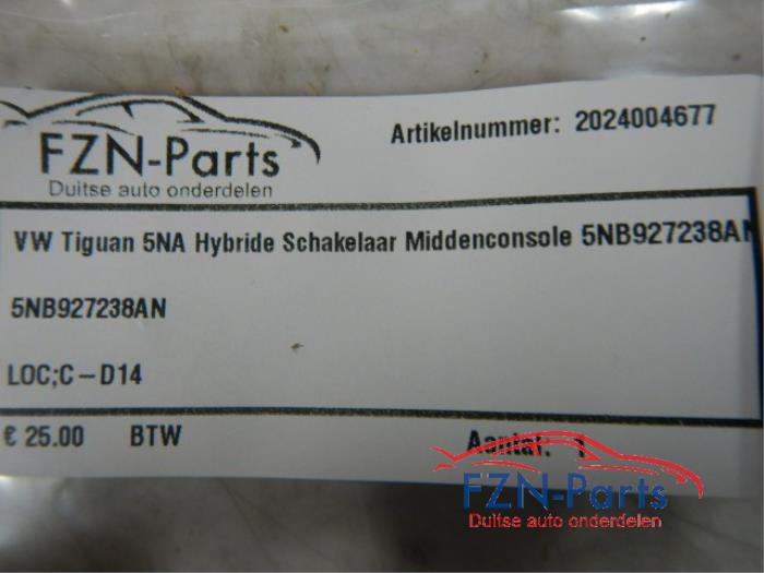 VW Tiguan 5NA Hybride Schakelaar Middeconsole