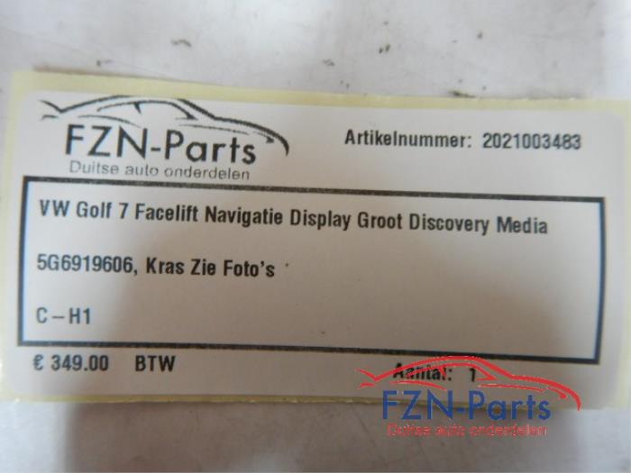 VW Golf 7 Facelift Navigatie Display Groot Discovery Media