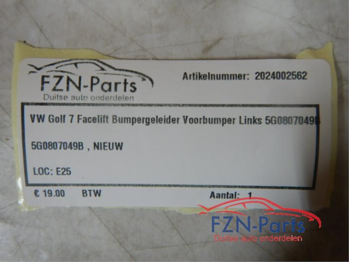 VW Golf 7 Facelift Bumpergeleider Voorbumper Links