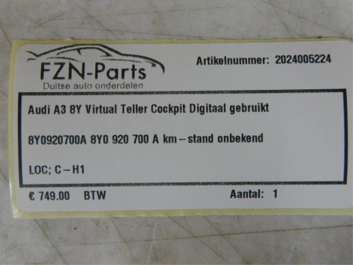 Kilometerteller KM Audi A3 (22744394)