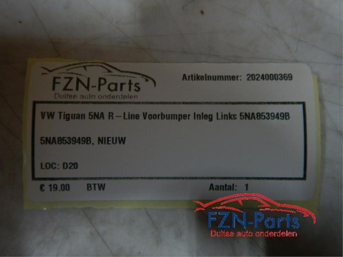 VW Tiguan 5NA R-Line Voorbumper Inleg Links
