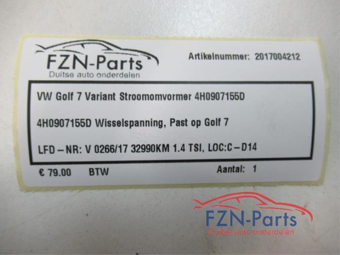 VW Golf 7 Variant Stroomomvormer