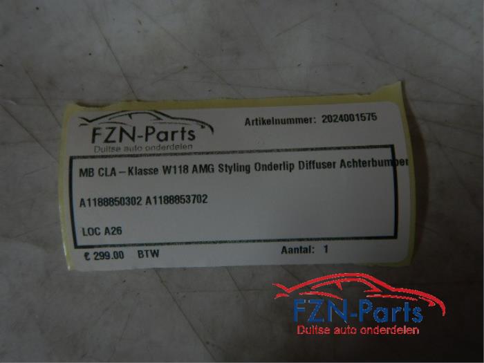Diffuser achterbumper Mercedes CLA (22727002)