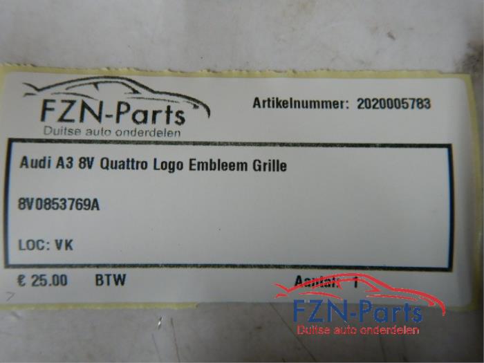 Embleem Audi A3 (22729219)