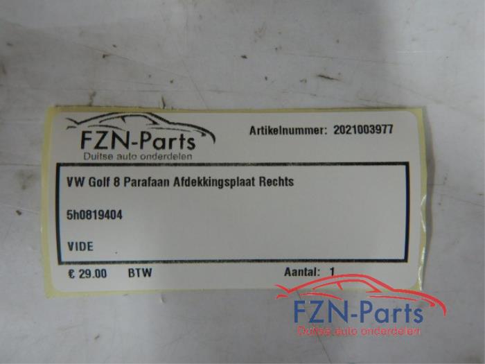 VW Golf 8 5H0 Parafaan Afdekkingsplaat Rechts