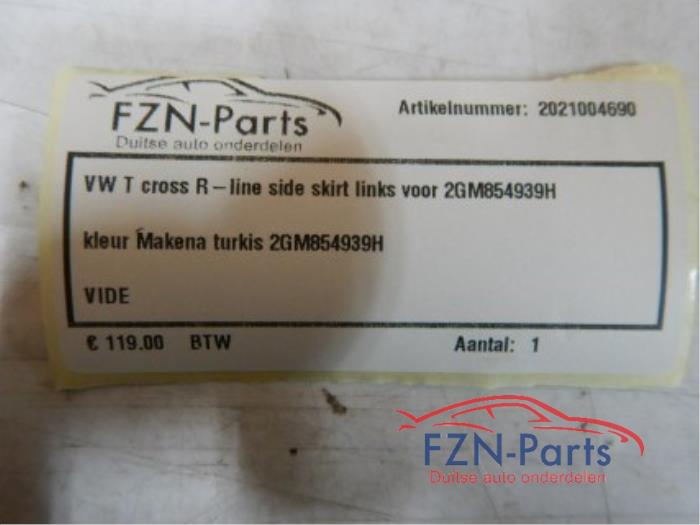 VW T cross R-line side skirt links voor
