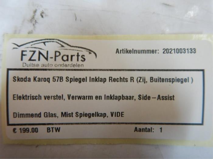 Buitenspiegel rechts Skoda Karoq (22724574)