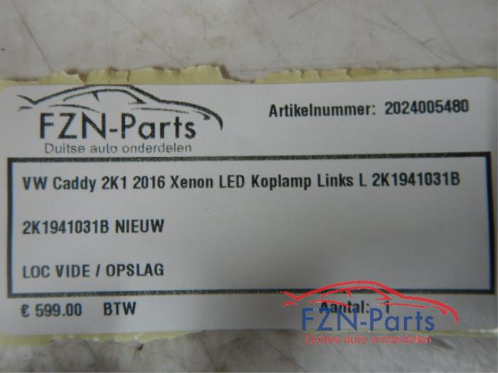 VW Caddy 2K1 2016 Xenon LED Koplamp Links L