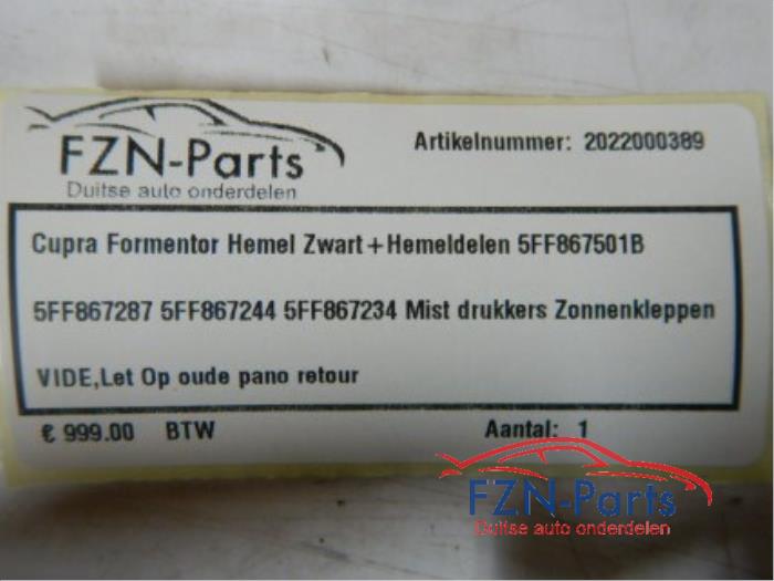 Hemelbekleding Cupra Formentor (22734543)