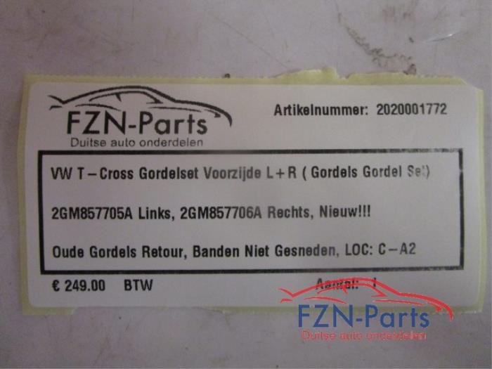 Veiligheidsgordel Set voor Volkswagen T-Cross (22728989)