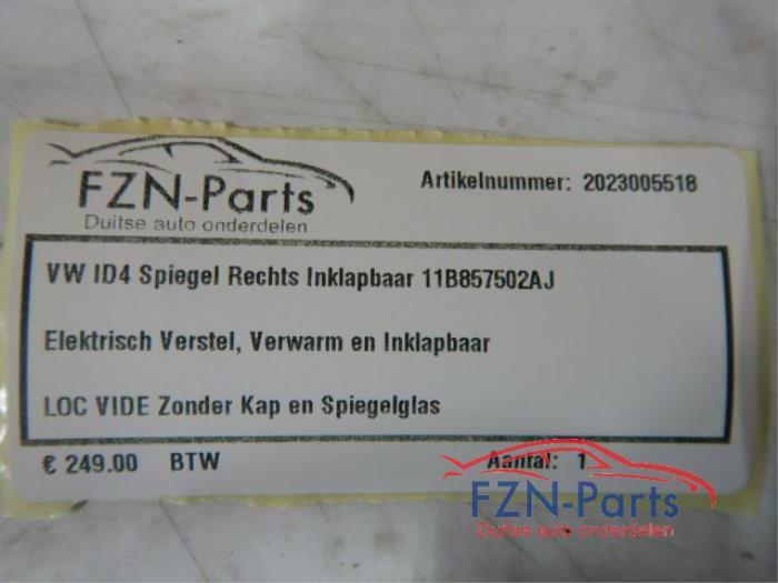 VW ID4 Spiegel Rechts Inklapbaar