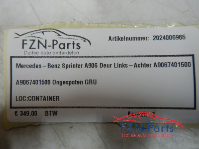 Portier 4Deurs links-achter Mercedes Sprinter (22723794)