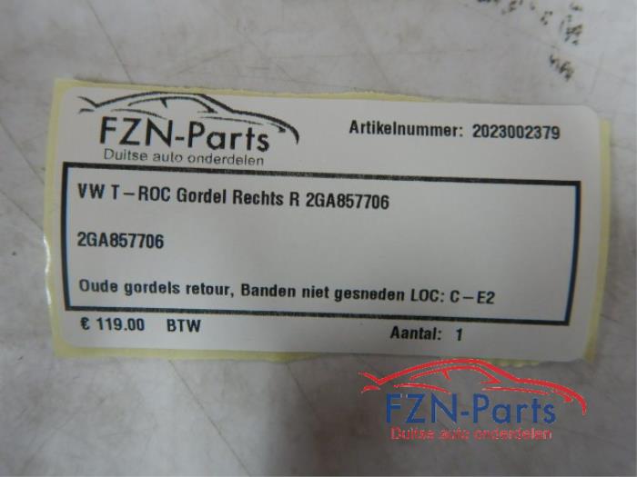 Veiligheidsgordel links-voor Volkswagen T-Roc (22728426)