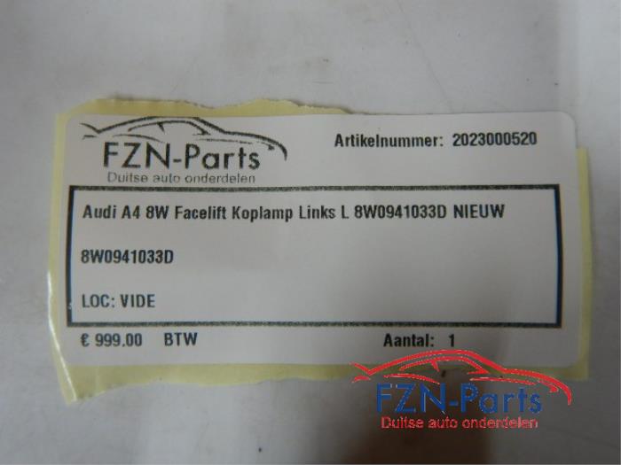 Audi A4 8W Facelift Koplamp Links L