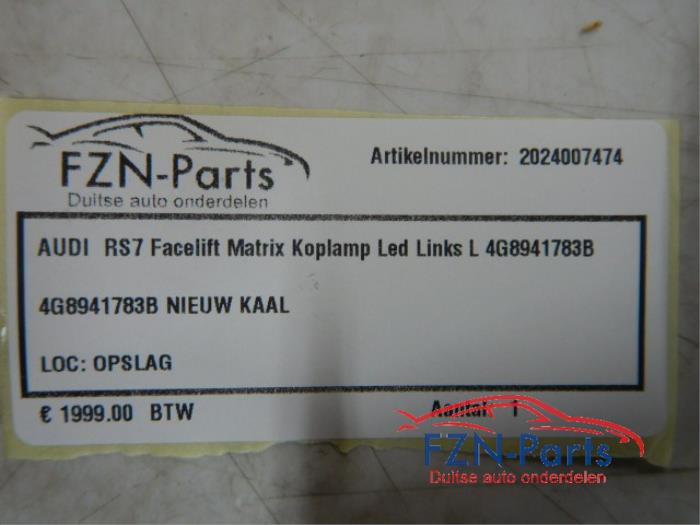 Audi RS7 Facelift Koplamp Links Matrix Led