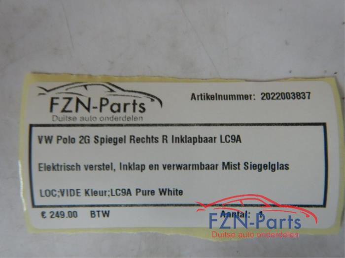 Buitenspiegel rechts Volkswagen Polo (22724611)