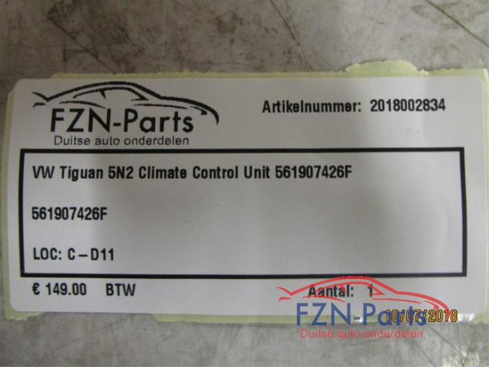 Climatronic Paneel Volkswagen Tiguan (22739045)