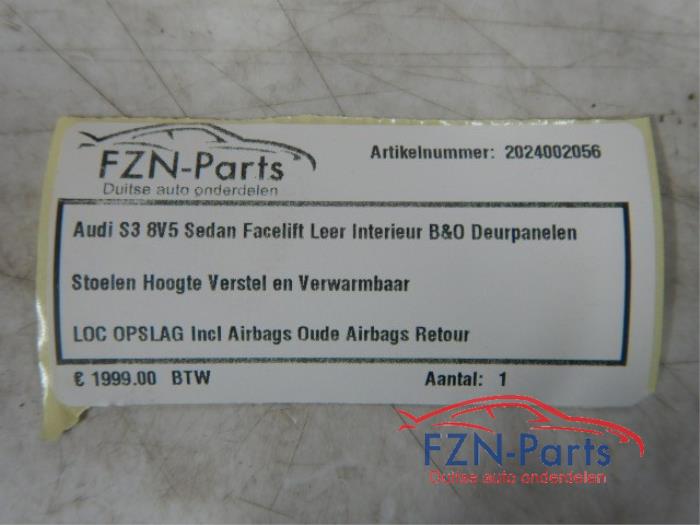 Audi S3 8V5 Sedan Facelift Leer Interieur B&O Deurpanelen 1.5 TFSI