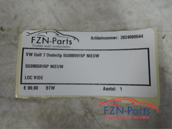 VW Golf 7 Onderlip