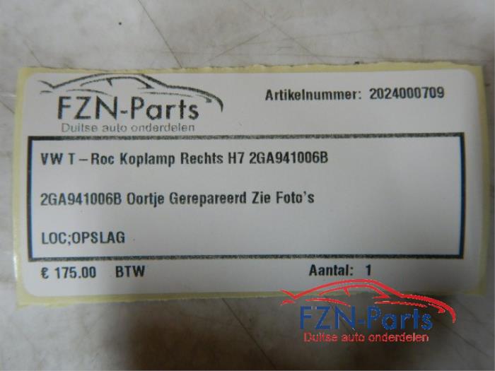 VW T-ROC Koplamp Rechts H7