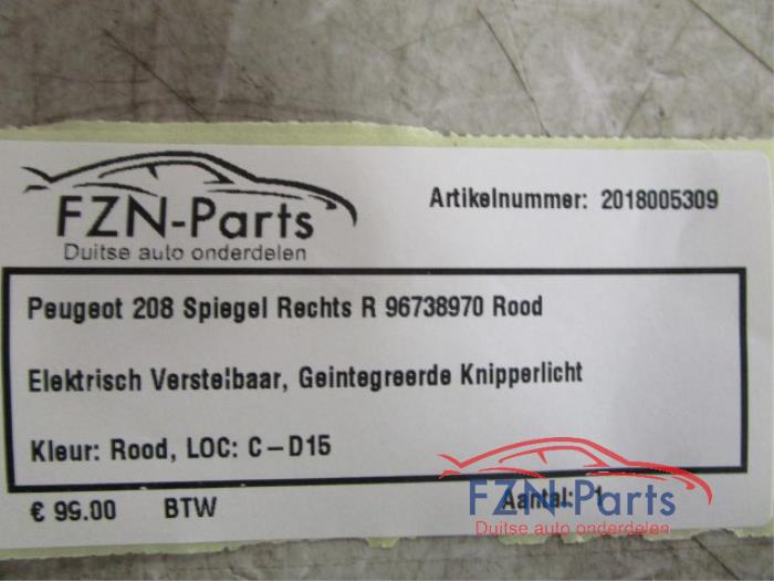 Peugeot 208 Spiegel Rechts R