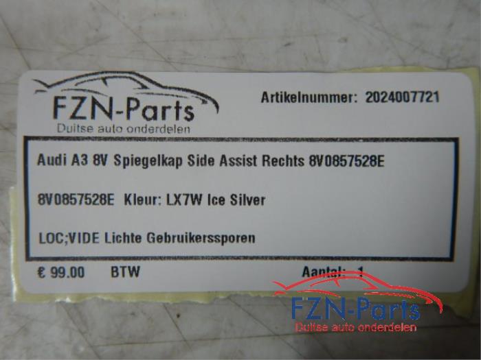 Audi A3 8V Spiegelkap Side Assist Rechts