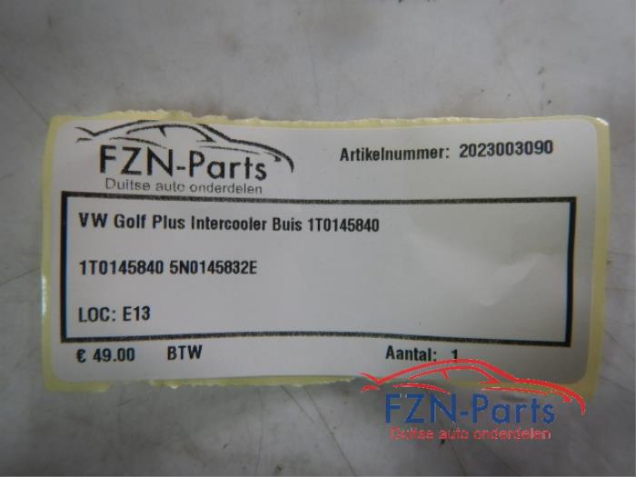 VW Golf Plus Intercooler Buis
