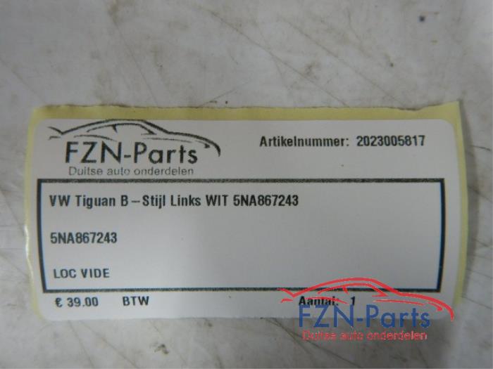 VW Tiguan B-Stijl Links WIT