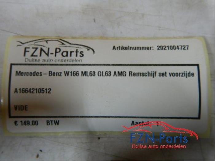 Mercedes-benz W166 ML63 GL63 AMG Remschijf set voorzijde
