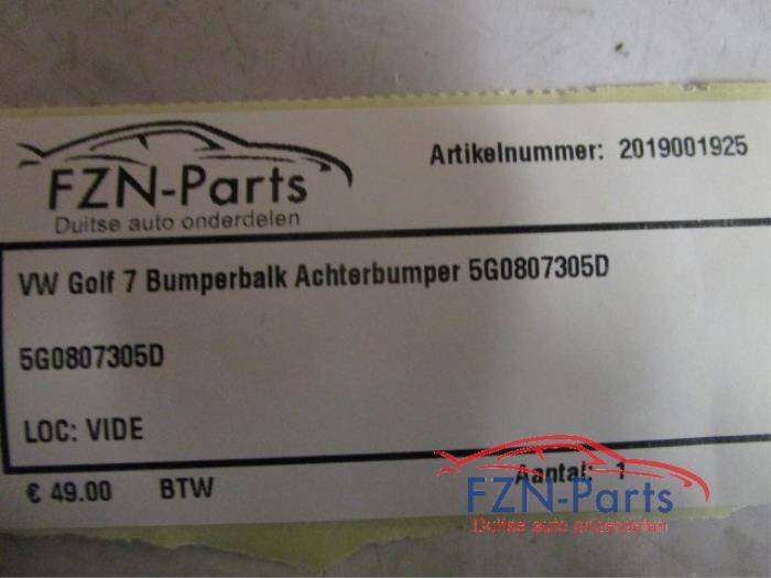 VW Golf 7 Bumperbalk Achterbumper