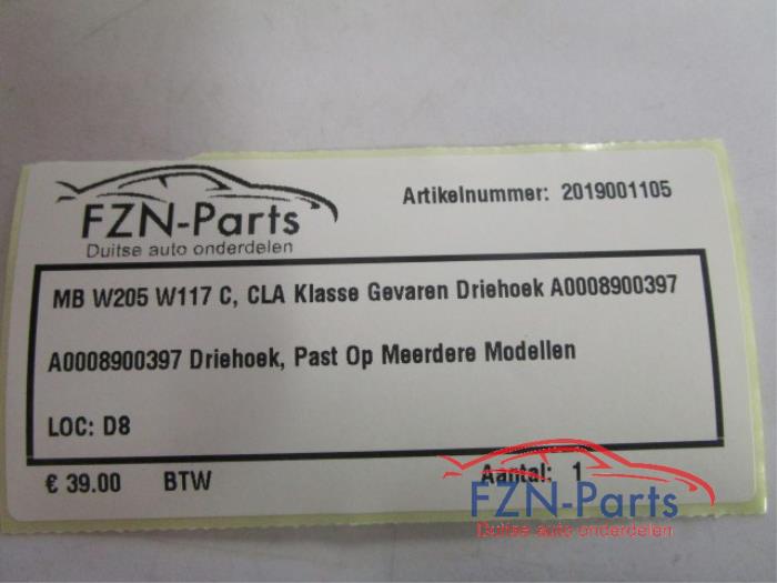 Gevarendriehoek Mercedes CLA (22742701)