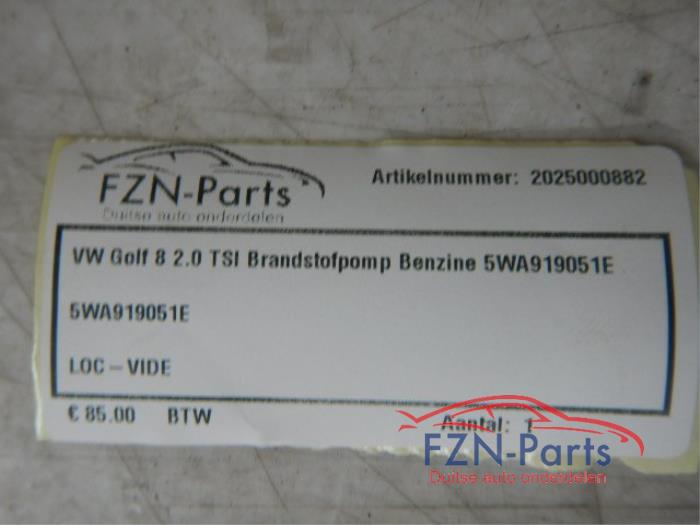 VW Golf 8 2.0 TSI Brandstofpomp Benzine