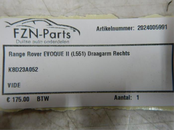 Draagarm rechts-voor Landrover Evoque (22727399)