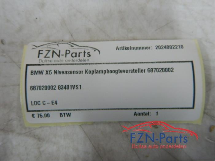 BMW X5 Niveausensor Koplamphoogteversteller 687020002 68702000283401VS1Niveausensor, Sensor, Koplamphoogteversteller, X5 xDrive 45 e Plug-in-Hybrid 133258 01-06-2019 27-11-2022
xDrive 30 d Mild-Hybrid 141151 01-08-2020 07-03-2024
xDrive 50 i 131417 01-08-2018 01-07-2019
xDrive 45 e Plug-in-Hybrid 133260 01-06-2019 01-03-2023
xDrive 25 d 137597 01-08-2019 01-03-2023
xDrive M50 i 136647 01-08-2019 01-03-2023
xDrive 40 d Mild-Hybrid 154729 01-06-2023 07-03-2024
xDrive 40 i Mild-Hybrid xDrive