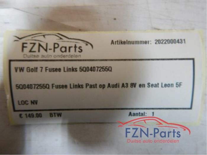 VW Golf 7 Fusee Wiellagerhuis Links 5Q0407255Q Nieuw